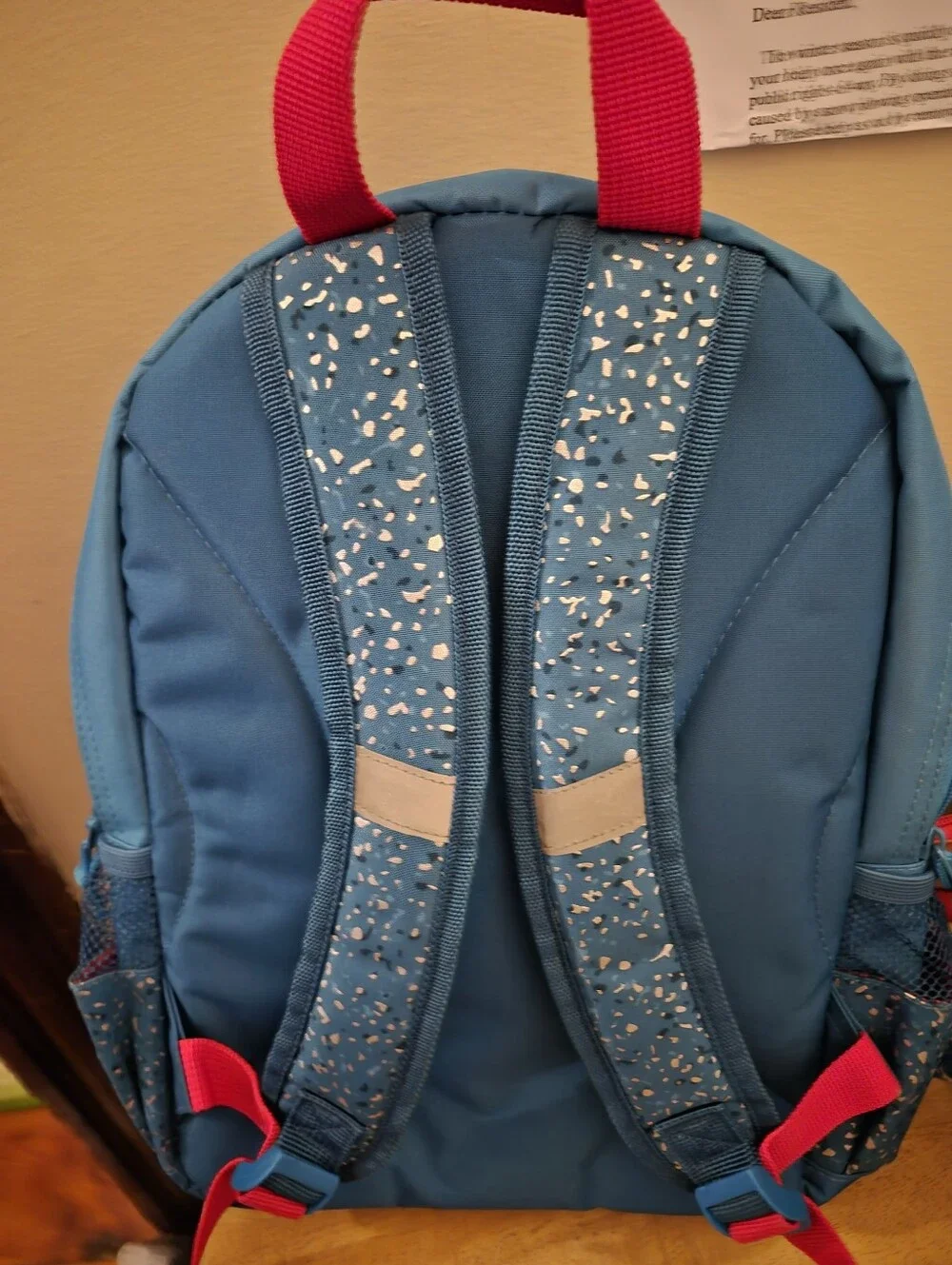 Kids Blue Highlights Shark Backpack with Pizza Coin Purse